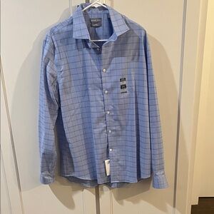 Michael Kors Light Blue Plaid Button Down Shirt